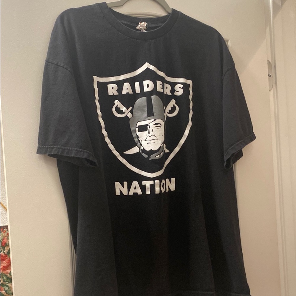 Alstyle Black Vintage Raiders Nation Tee really soft